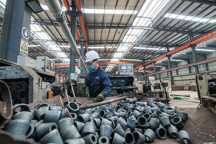 灵宝网架配件-锥头加工车间